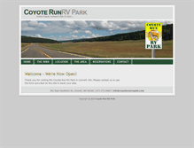 Tablet Screenshot of coyoterunrvpark.com